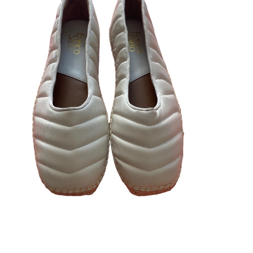 Franco Sarto Quilted Cream Espadrille Flats New Size 8.5 - Picture 5 of 10